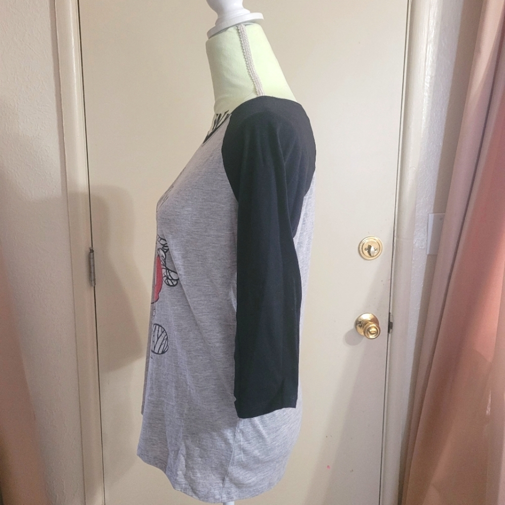 ✨️$5 Sale✨️ Disney Mickey Mouse, 3/4 Sleeve Top Size Large (11-13) - Picture 2 of 4